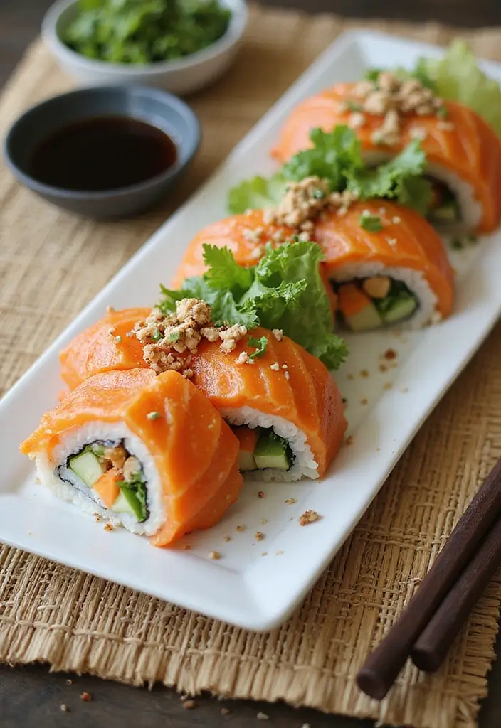 25 Low Carb High Protein Family Meals for Dinner Tonight - 14. DIY Sushi Rolls