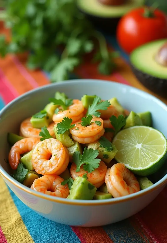 25 Low Carb High Protein Family Meals for Dinner Tonight - 17. Shrimp and Avocado Salad