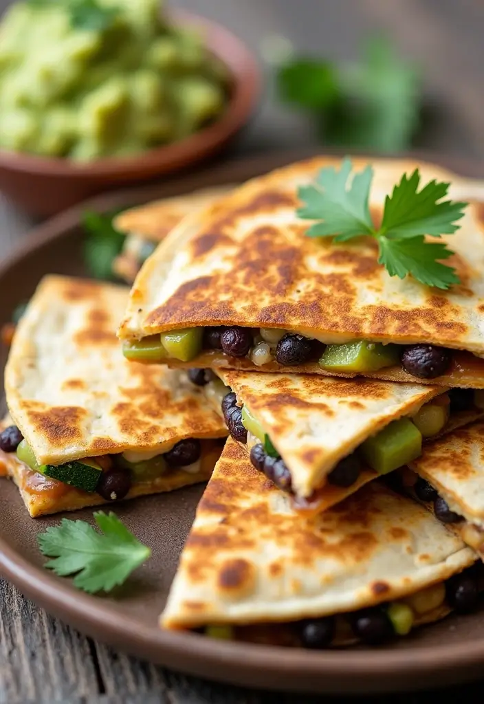25 Low Carb High Protein Family Meals for Dinner Tonight - 22. Zucchini and Black Bean Quesadillas