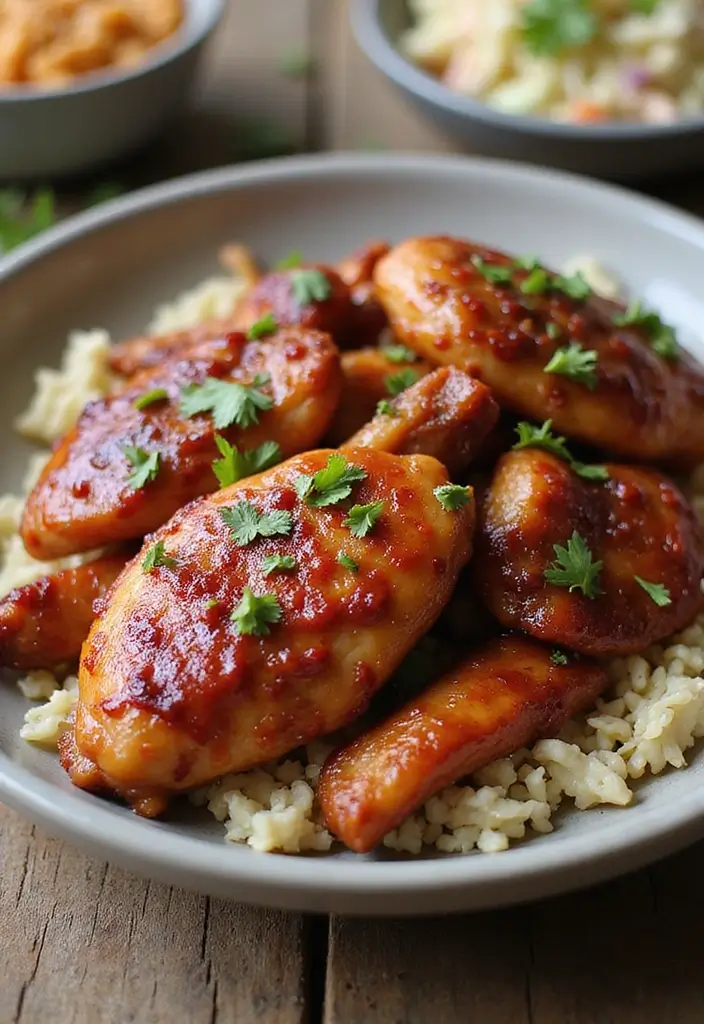 25 Low Carb High Protein Family Meals for Dinner Tonight - 24. Slow Cooker BBQ Chicken