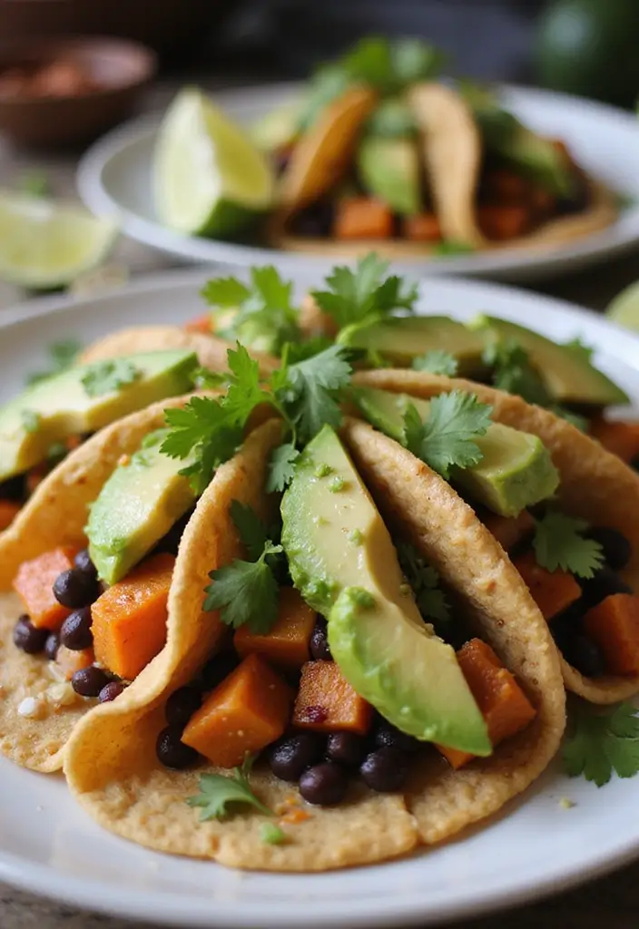 25 New Baby Family Meal Ideas That Offer Comfort - 10. Sweet Potato and Black Bean Tacos