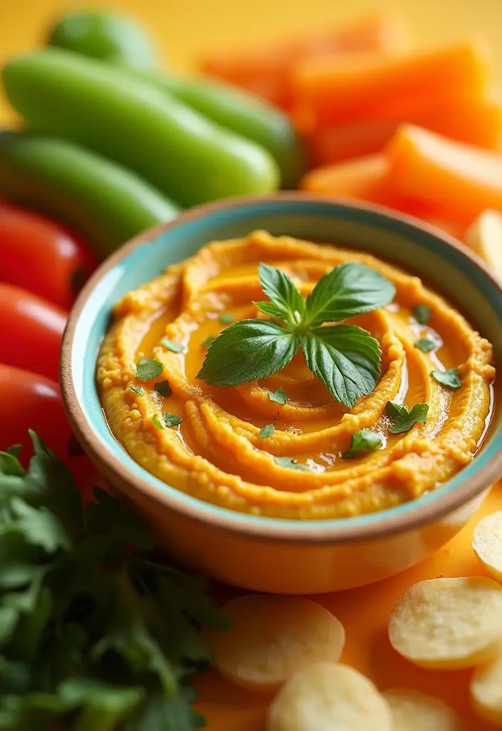 25 New Baby Family Meal Ideas That Offer Comfort - 21. Chunky Vegetable Hummus