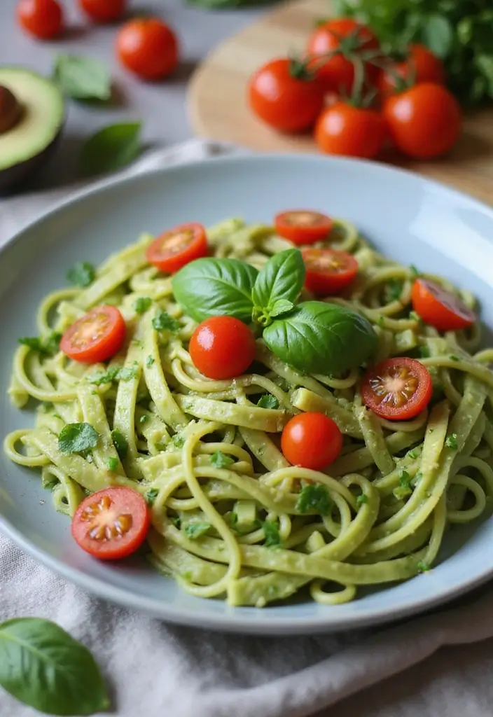 25 New Baby Family Meal Ideas That Offer Comfort - 3. Savory Baby-Friendly Avocado Pasta