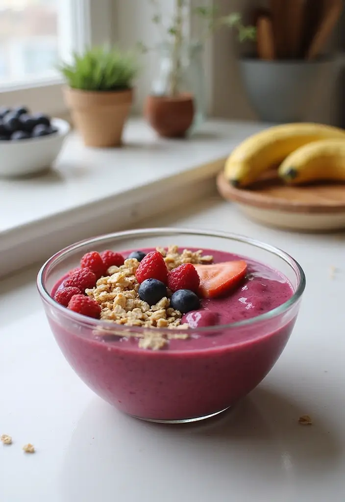 25 Postpartum Family Meal Recipes That Help Recovery - 15. Berry Smoothie Bowl
