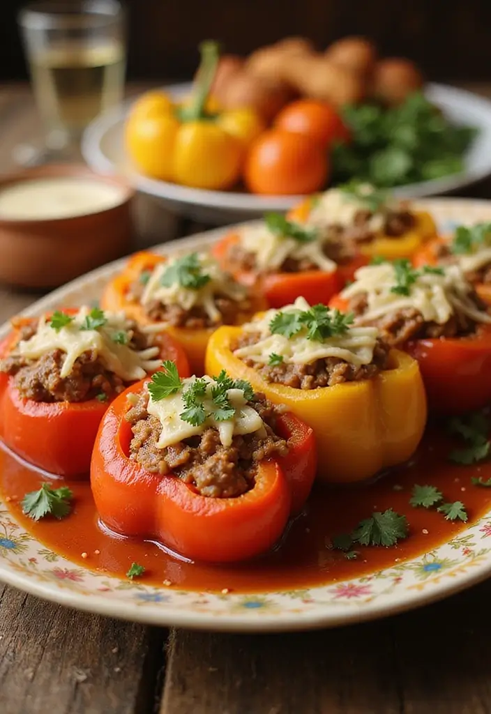 25 Simple Meals to Make for Family Gatherings - 10. Savory Stuffed Peppers