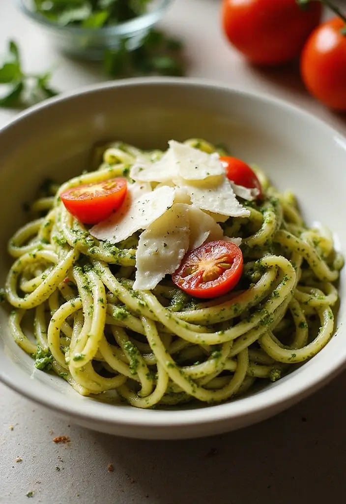 25 Simple Meals to Make for Family Gatherings - 24. Quick and Easy Pesto Pasta