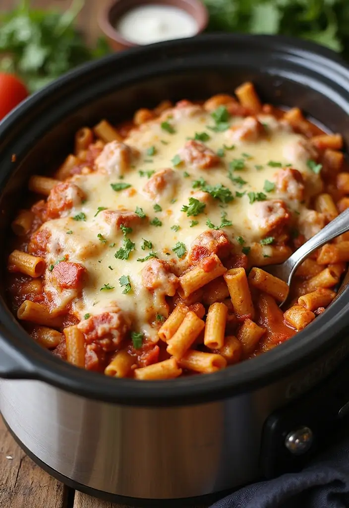 25 Slow Cooker Family Meals from the UK for Comfort Dinners - 15. Baked Ziti
