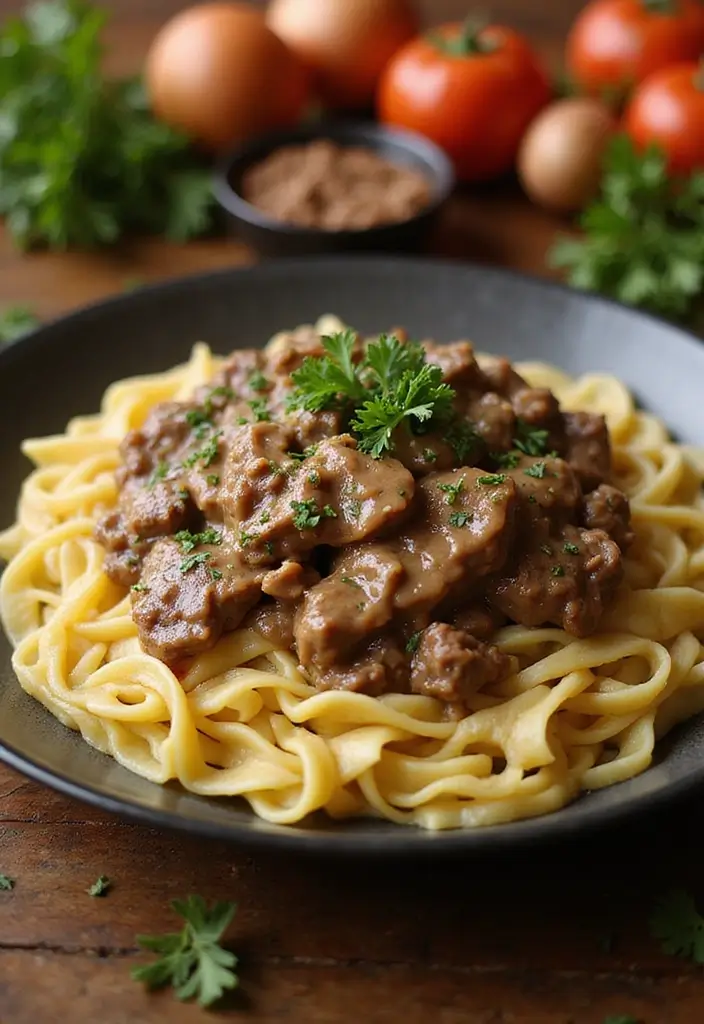 25 Slow Cooker Family Meals from the UK for Comfort Dinners - 18. Beef Stroganoff