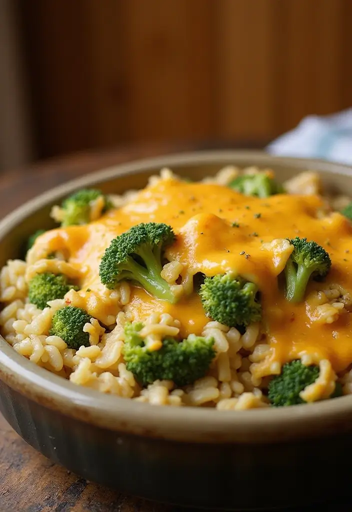 26 Easy Healthy Family Meals for Delicious Dinners - 19. Cheesy Broccoli and Rice Casserole