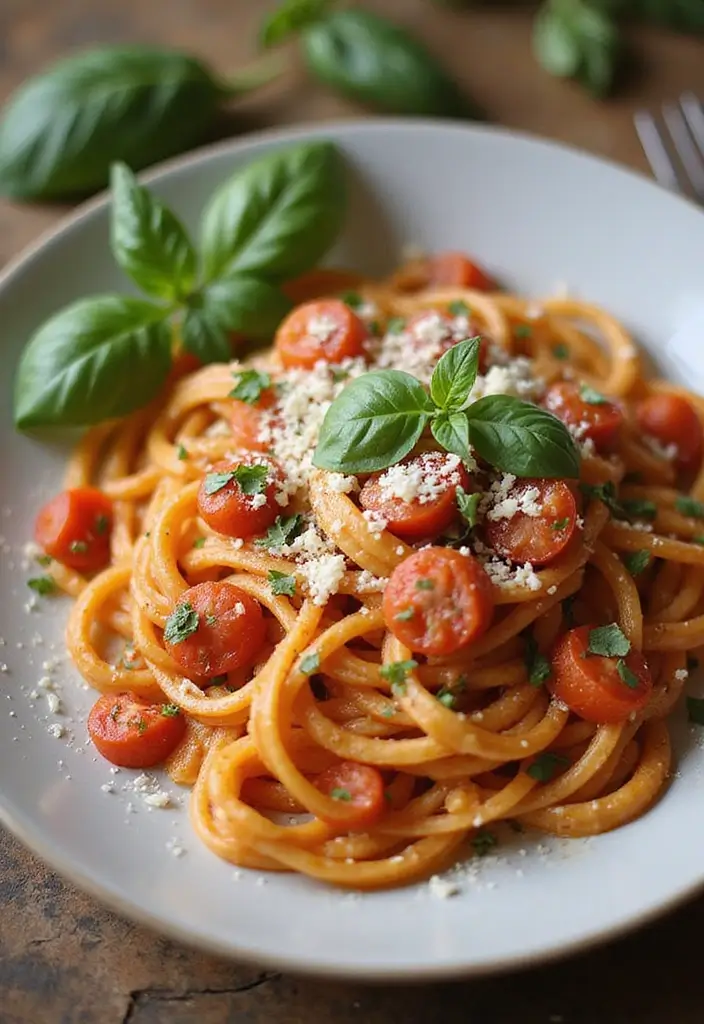 26 Easy Healthy Family Meals for Delicious Dinners - 2. Creamy Tomato Basil Pasta