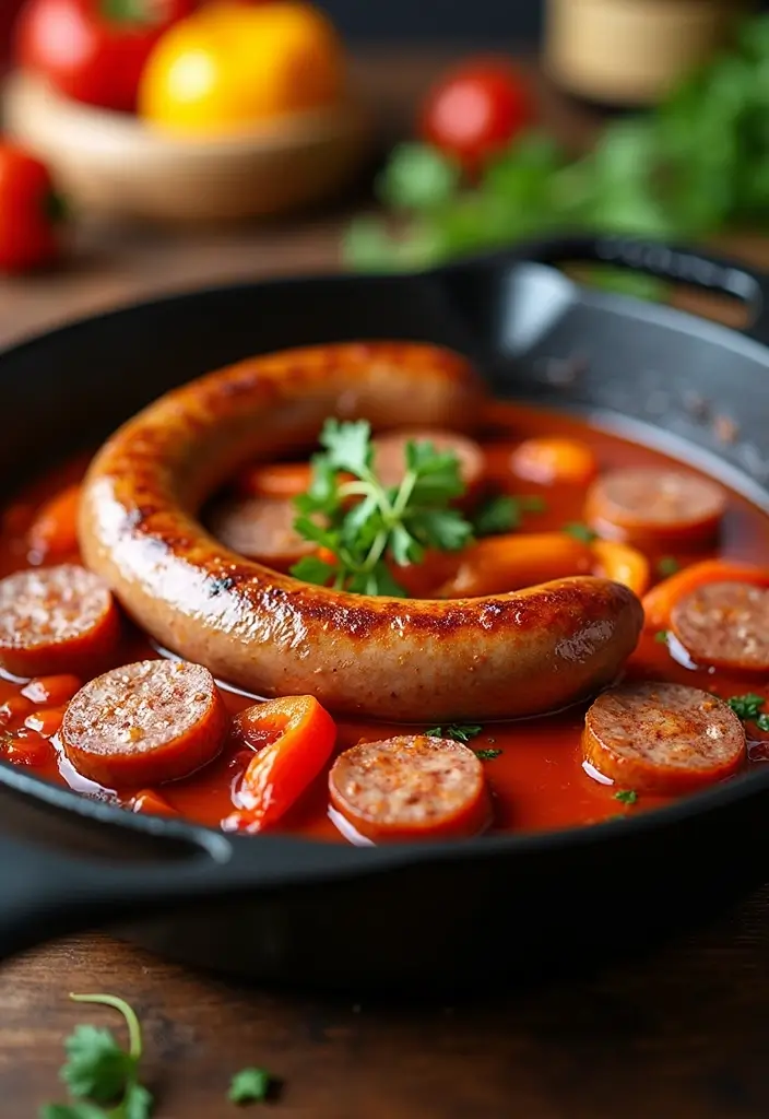 26 Easy Healthy Family Meals for Delicious Dinners - 21. One-Pot Spicy Sausage and Peppers