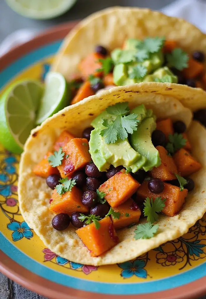 26 Easy Healthy Family Meals for Delicious Dinners - 9. Sweet Potato and Black Bean Tacos