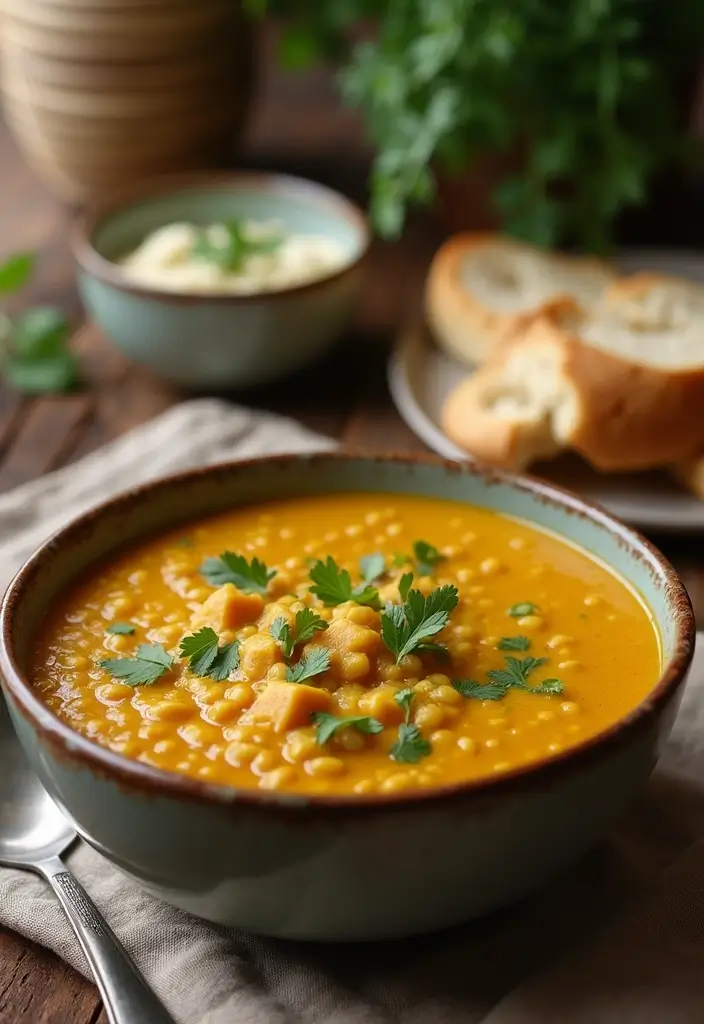 26 Easy Lunch Meal Ideas for the Whole Family - 15. Coconut Curry Lentil Soup