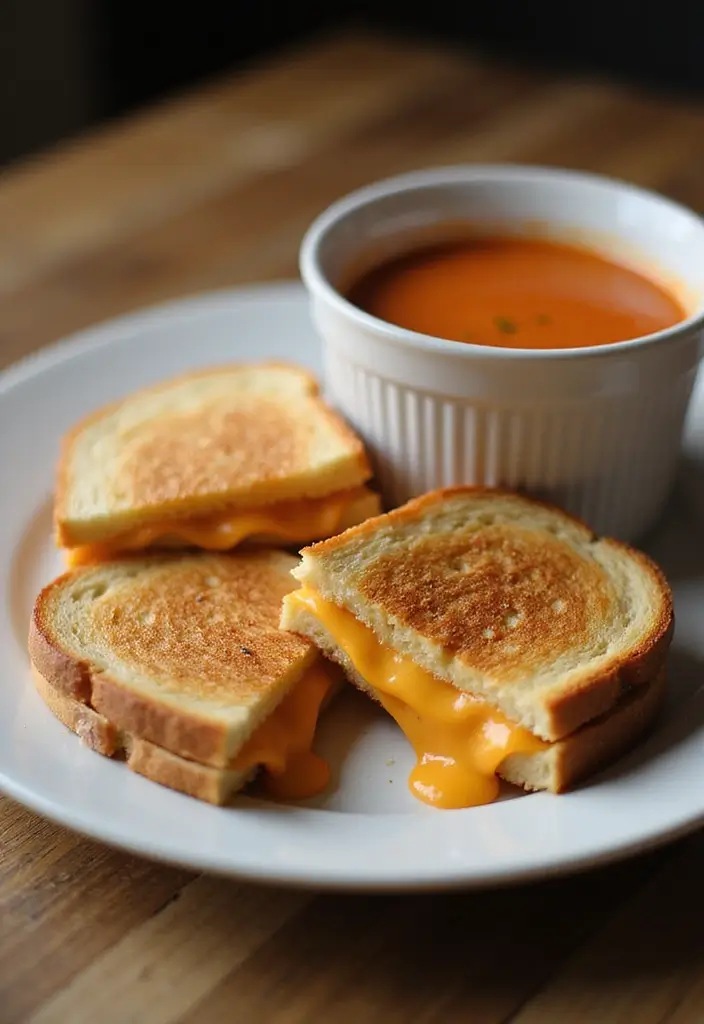 26 Easy Lunch Meal Ideas for the Whole Family - 21. Grilled Cheese & Tomato Soup