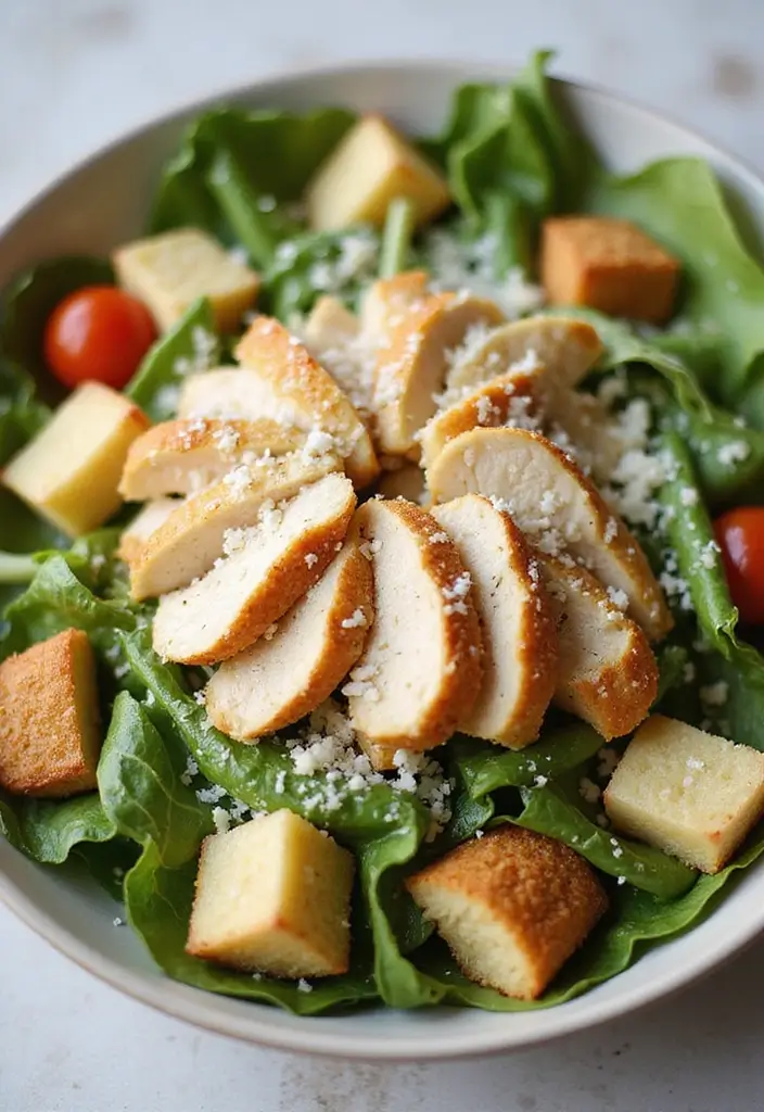 26 Easy Lunch Meal Ideas for the Whole Family - 23. Chicken Caesar Salad
