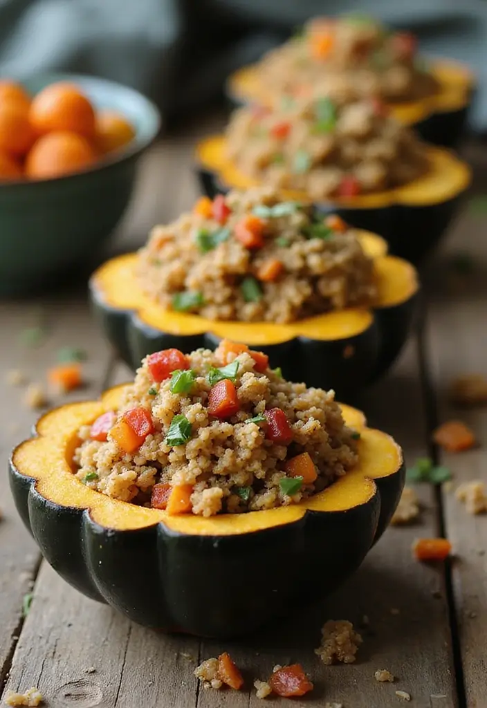26 Family Friendly Sheet Pan Meal Recipes That Save Time - 23. Stuffed Acorn Squash with Quinoa