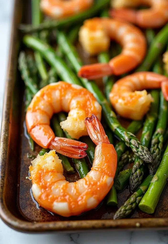 26 Family Friendly Sheet Pan Meal Recipes That Save Time - 4. Garlic Butter Shrimp and Asparagus