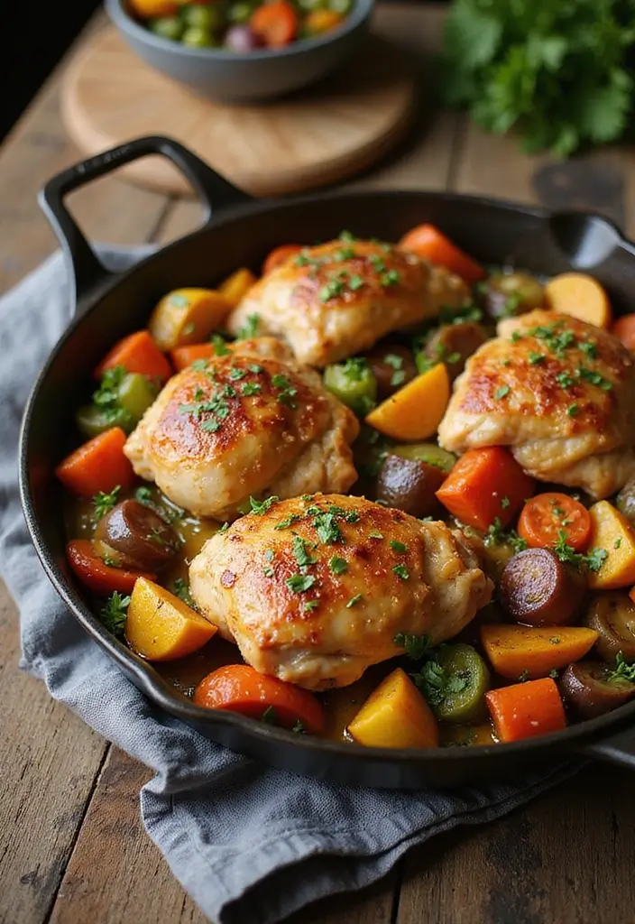 27 Chicken Meal Recipes for Big Family Gatherings - 1. One-Pan Chicken and Veggies