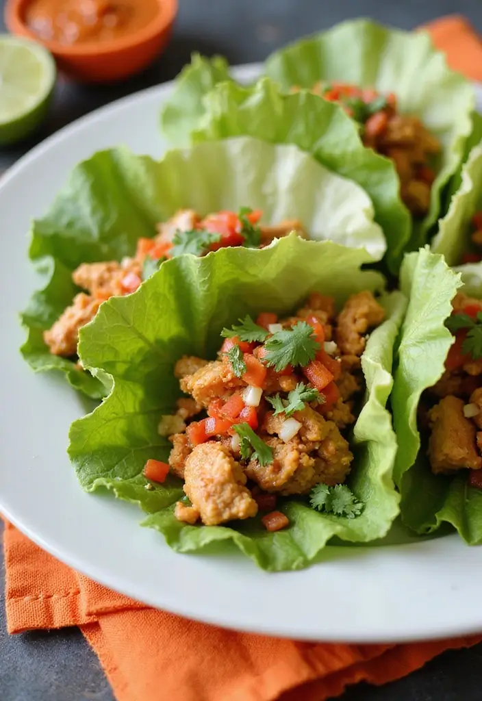 27 Chicken Meal Recipes for Big Family Gatherings - 14. Thai Chicken Lettuce Wraps