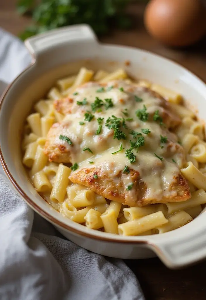 27 Chicken Meal Recipes for Big Family Gatherings - 2. Chicken Alfredo Bake