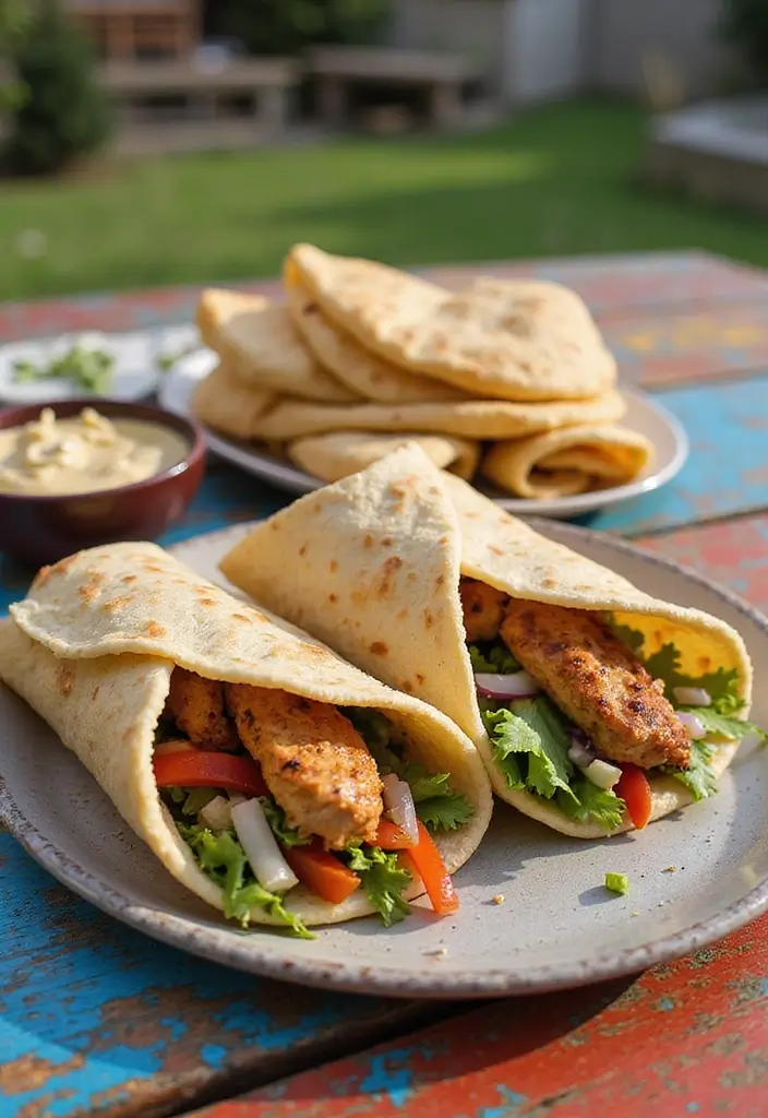 27 Chicken Meal Recipes for Big Family Gatherings - 22. Chicken Shawarma Wraps