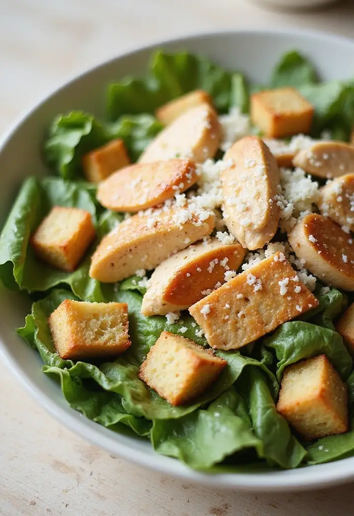 27 Chicken Meal Recipes for Big Family Gatherings - 24. Chicken Caesar Salad