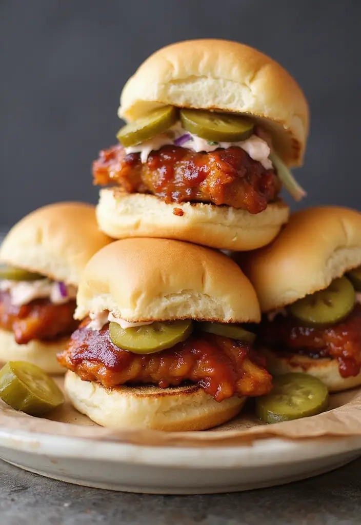 27 Chicken Meal Recipes for Big Family Gatherings - 3. BBQ Chicken Sliders