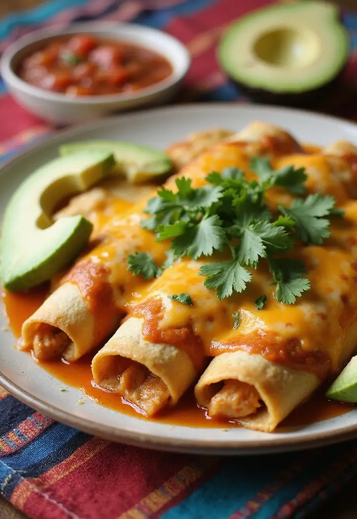 27 Chicken Meal Recipes for Big Family Gatherings - 4. Chicken Enchiladas