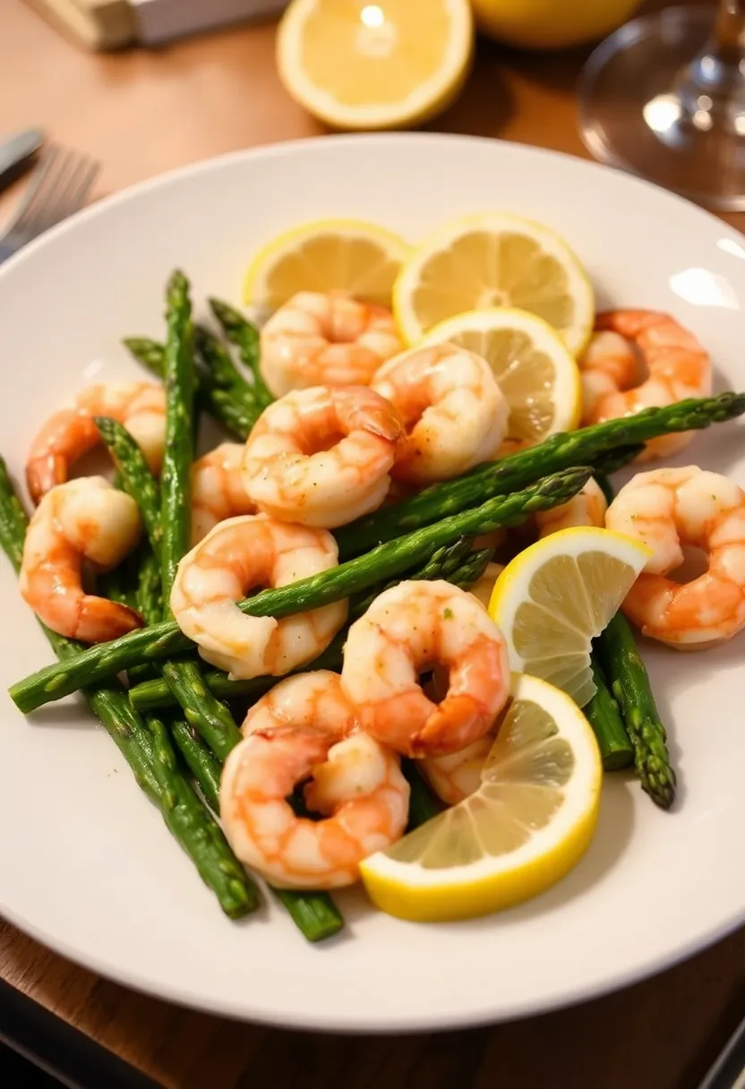 27 Easy Dinner Ideas for Family and Quick Weeknight Meals for Kids - 18. Lemon Garlic Shrimp and Asparagus