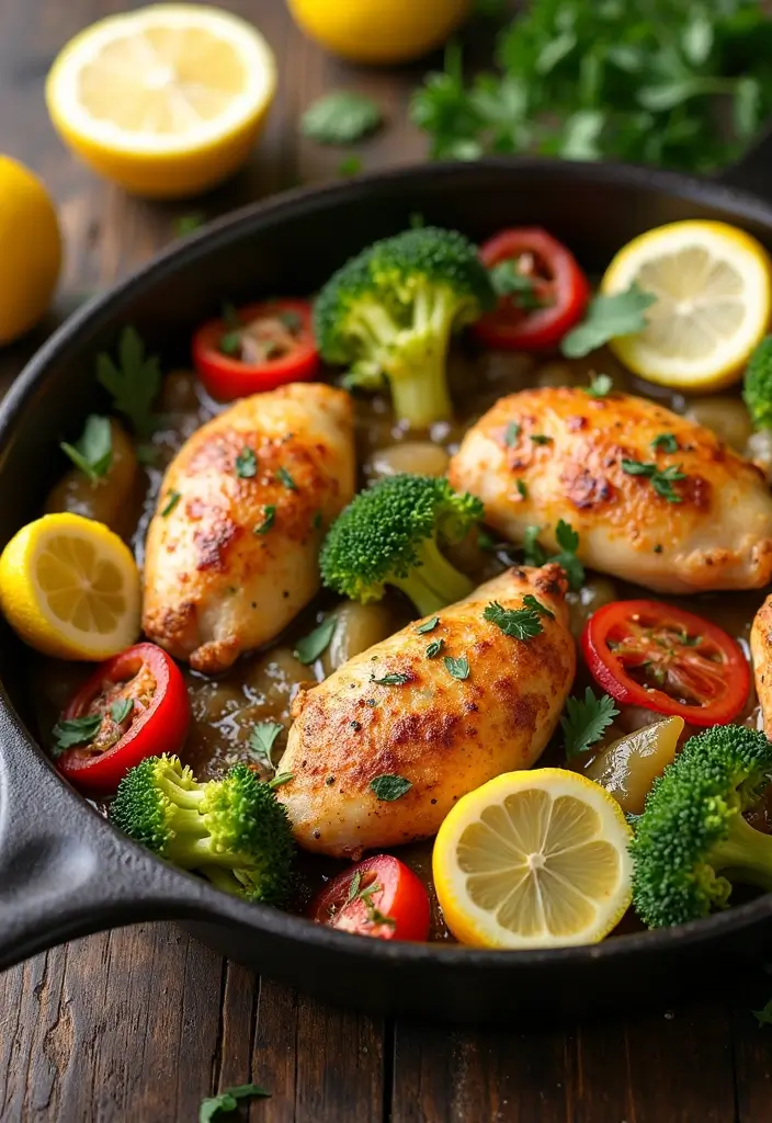 27 Easy Family Dinner Meal Ideas for Any Night - 1. One-Pan Lemon Garlic Chicken