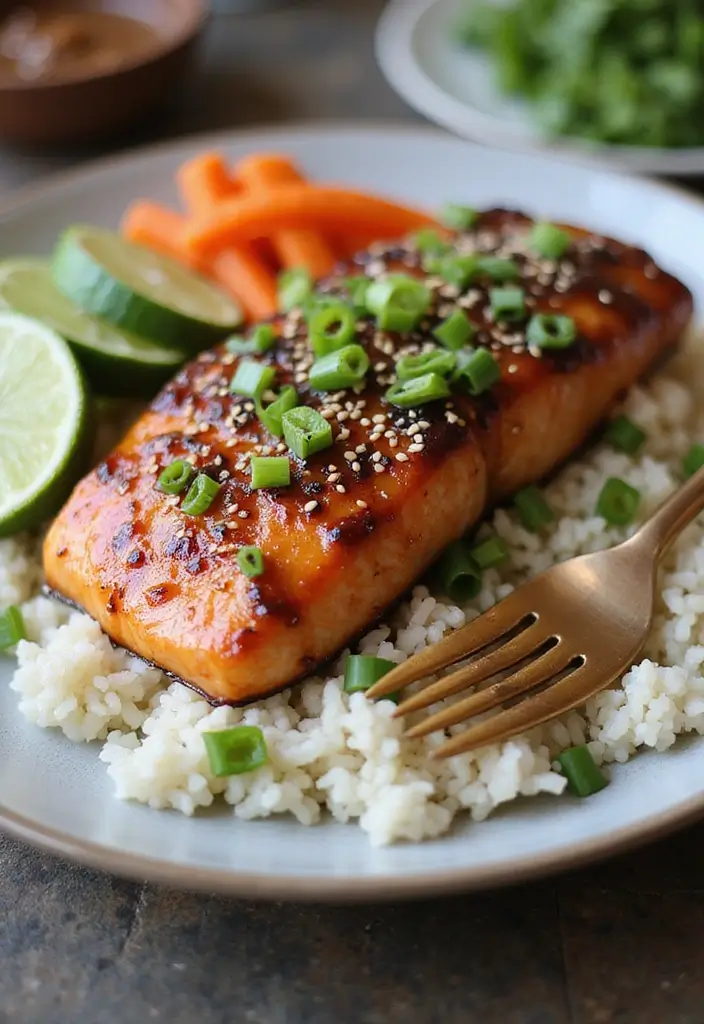 27 Easy Family Dinner Meal Ideas for Any Night - 10. Teriyaki Salmon with Rice