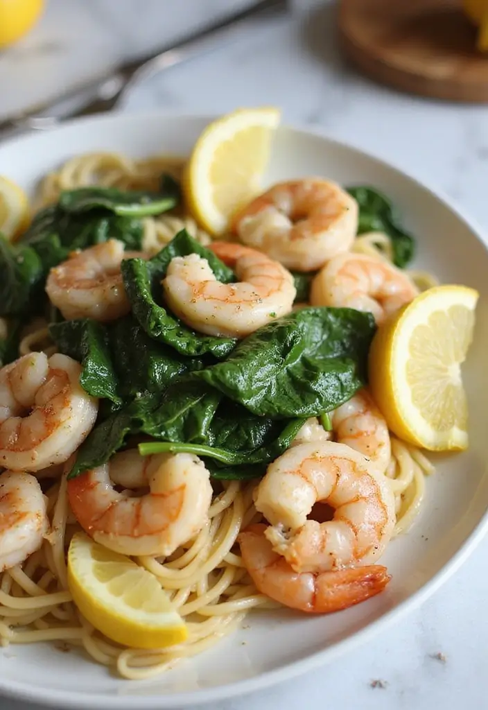 27 Easy Family Dinner Meal Ideas for Any Night - 16. Garlic Lemon Shrimp Pasta