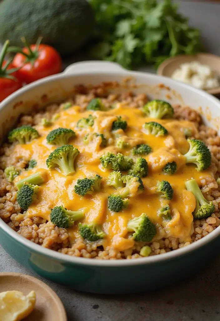 27 Easy Family Dinner Meal Ideas for Any Night - 17. Cheesy Broccoli and Rice Casserole