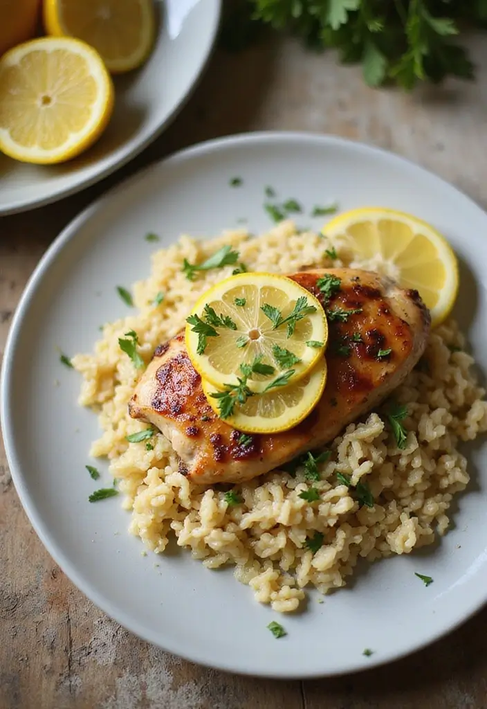 27 Easy Family Dinner Meal Ideas for Any Night - 18. One-Pot Lemon Herb Rice with Chicken