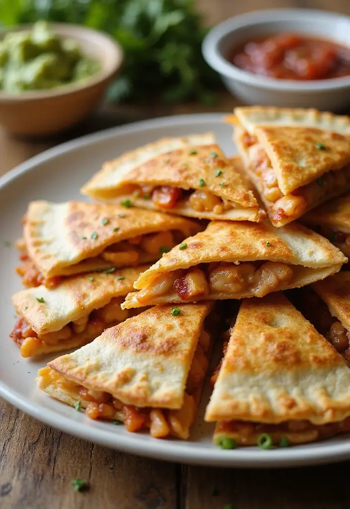 27 Easy Family Dinner Meal Ideas for Any Night - 21. BBQ Chicken Quesadillas