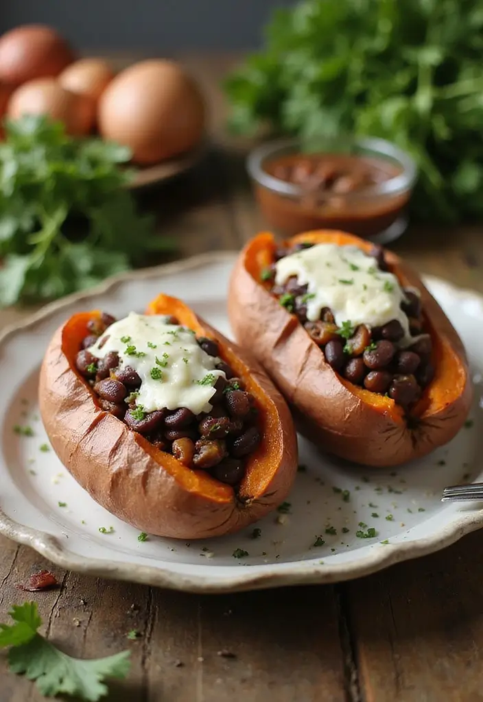 27 Easy Family Dinner Meal Ideas for Any Night - 23. Stuffed Sweet Potatoes