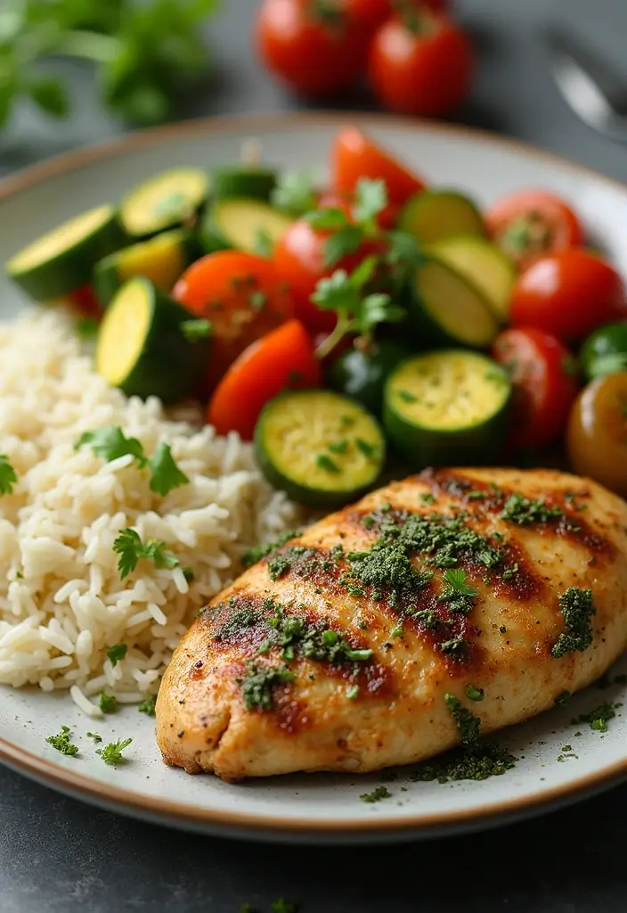 27 Easy Family Dinner Meal Ideas for Any Night - 25. Pesto Chicken and Veggies