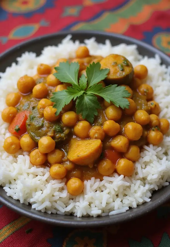 27 Family Friendly Gluten Free Meals for Dinner - 10. Vegetable and Chickpea Curry