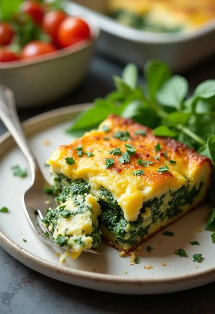 27 Family Friendly Gluten Free Meals for Dinner - 12. Egg and Spinach Breakfast Casserole