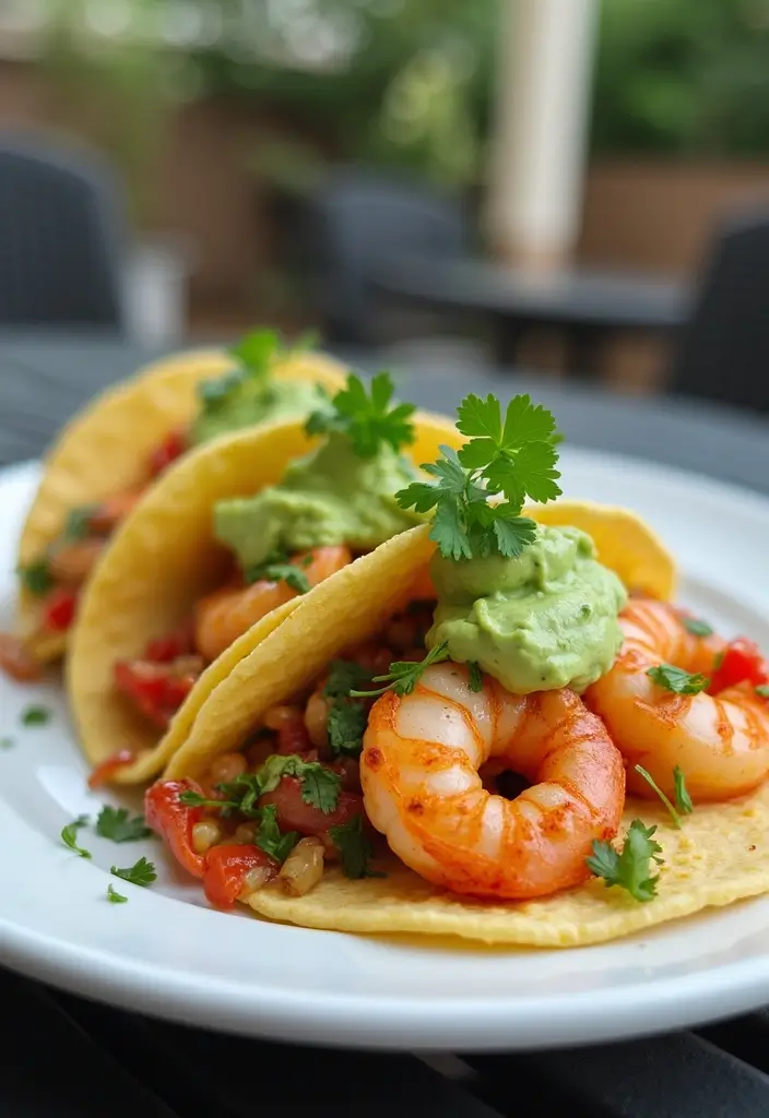 27 Family Friendly Gluten Free Meals for Dinner - 13. Shrimp Tacos with Avocado Cream