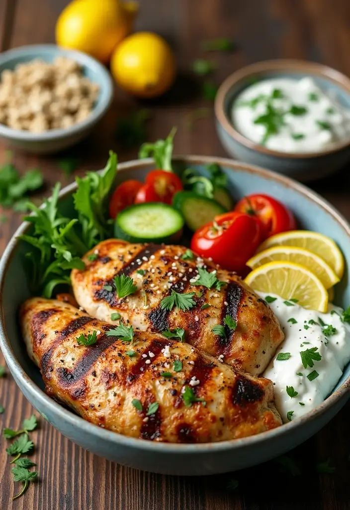 27 Family Friendly Gluten Free Meals for Dinner - 14. Greek Chicken Bowl