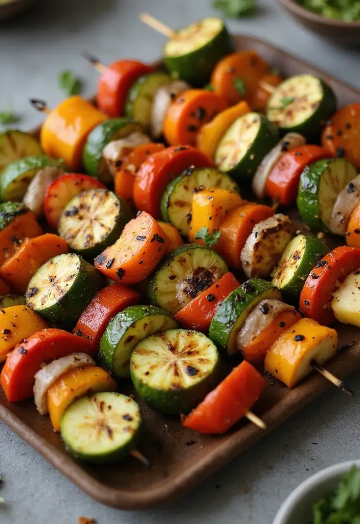 27 Family Meal Ideas for Ramadan That Bring People Together - 22. Grilled Vegetable Kebabs: Colorful & Tasty