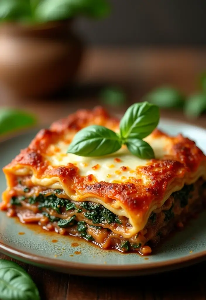 27 Family Meal Ideas for Ramadan That Bring People Together - 26. Spinach and Mushroom Lasagna: A Comforting Classic