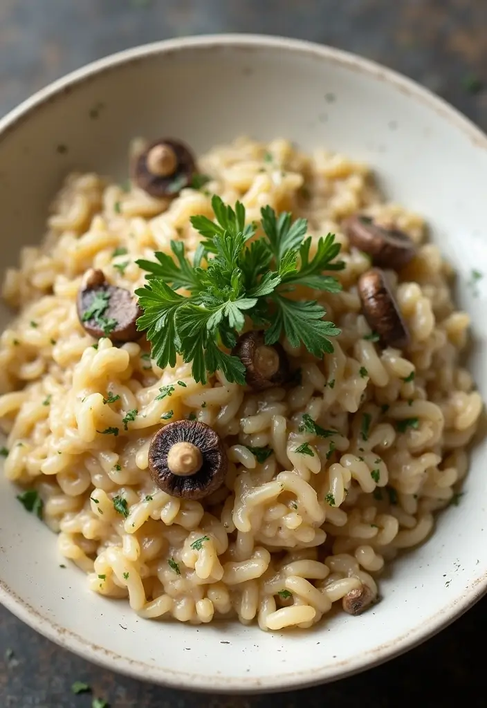 27 Gluten Free Family Meal Recipes Everyone Will Enjoy - 7. Creamy Garlic Mushroom Risotto