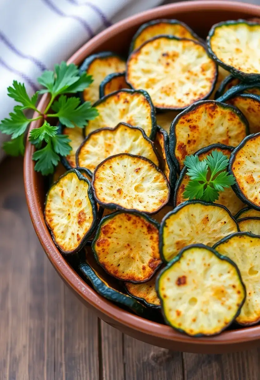 27 Healthy Air Fryer Meal Ideas for the Whole Family - 13. Air Fryer Zucchini Chips
