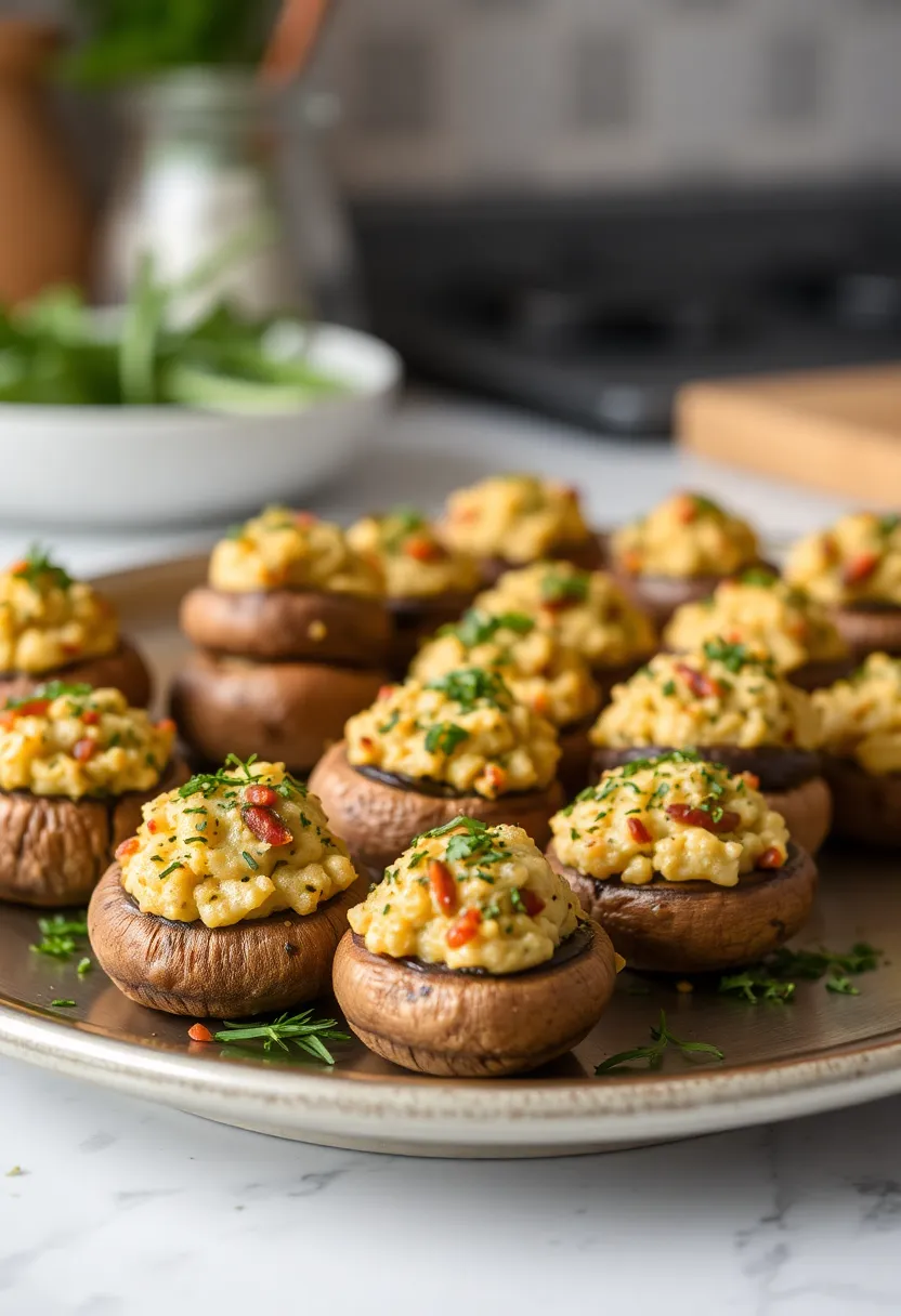 27 Healthy Air Fryer Meal Ideas for the Whole Family - 17. Air Fryer Stuffed Mushrooms