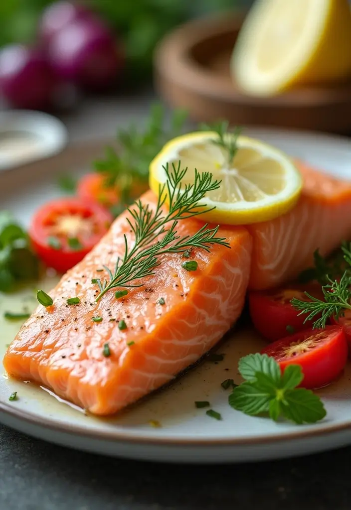 27 Healthy Air Fryer Meal Ideas for the Whole Family - 4. Air Fryer Salmon with Dill
