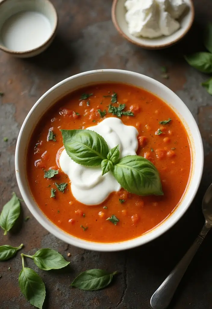 27 Whole30 Family Meal Recipes That Kids Will Actually Eat - 23. Tomato Basil Soup with Coconut Cream
