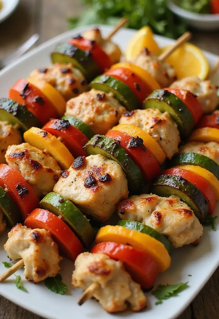 27 Whole30 Family Meal Recipes That Kids Will Actually Eat - 7. Chicken and Vegetable Skewers
