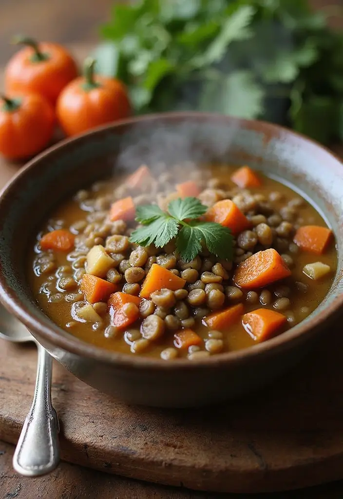 28 Cheap Healthy Meals for Family on a Tight Budget - 1. Lentil and Vegetable Stew